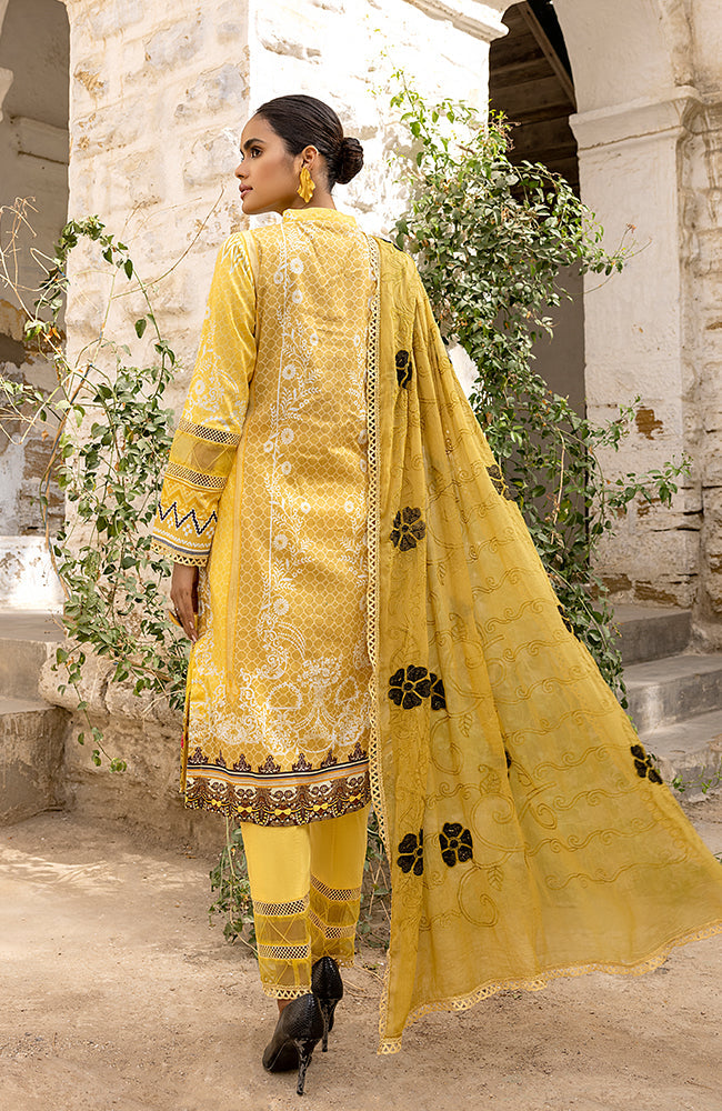 Alzohaib - 3 Piece Unstitched Embroidered Lawn-RFE-23-03