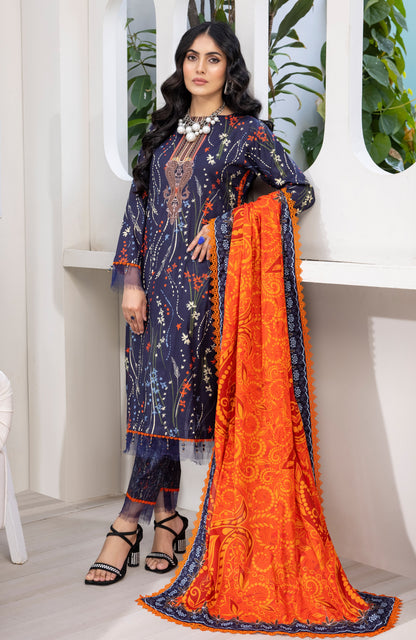 Alzohaib - 3-Piece Unstitched Digital Printed Cambric CPC-23-03