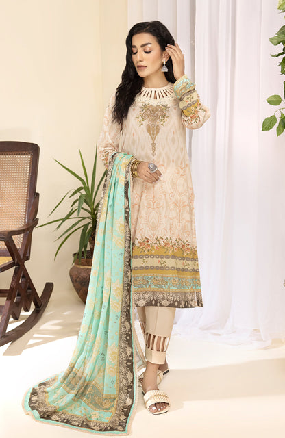 Alzohaib - 3-Piece Unstitched Digital Printed Lawn-CFD-23-15