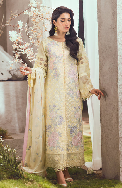 Alzohaib - 3 Piece Unstitched Luxury Embroidered Lawn-MLL-23-2-03