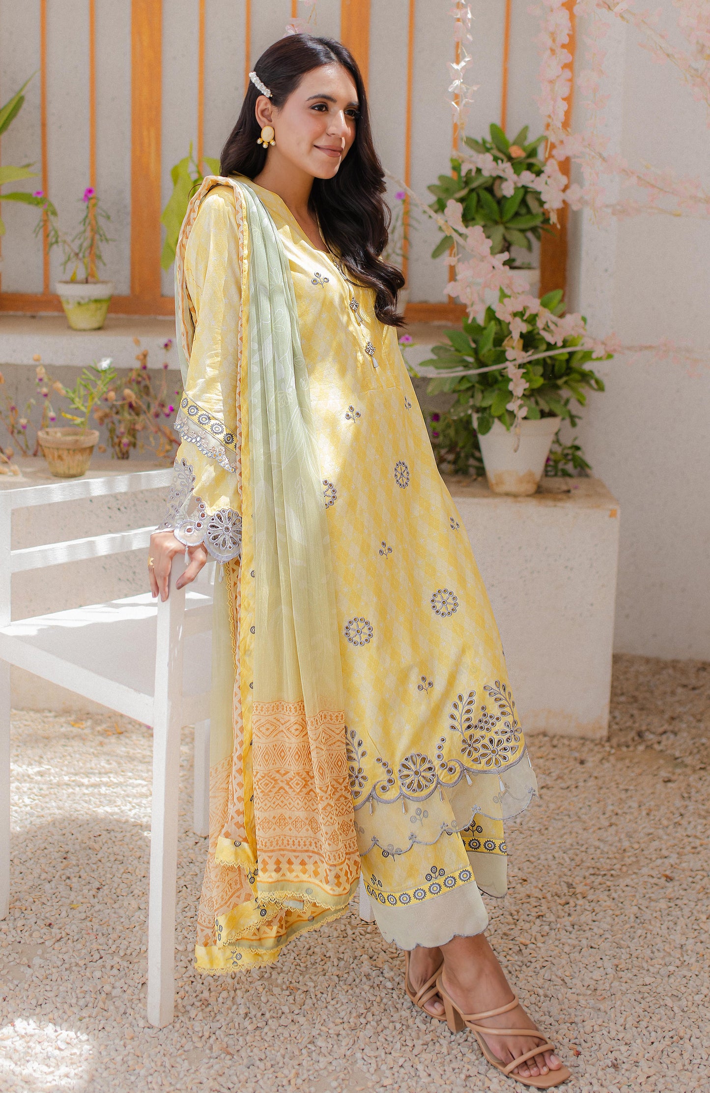 Alzohaib - 3-PIECE UNSTITCHED SUNSHINE PRINTKARI-SPK-23-03