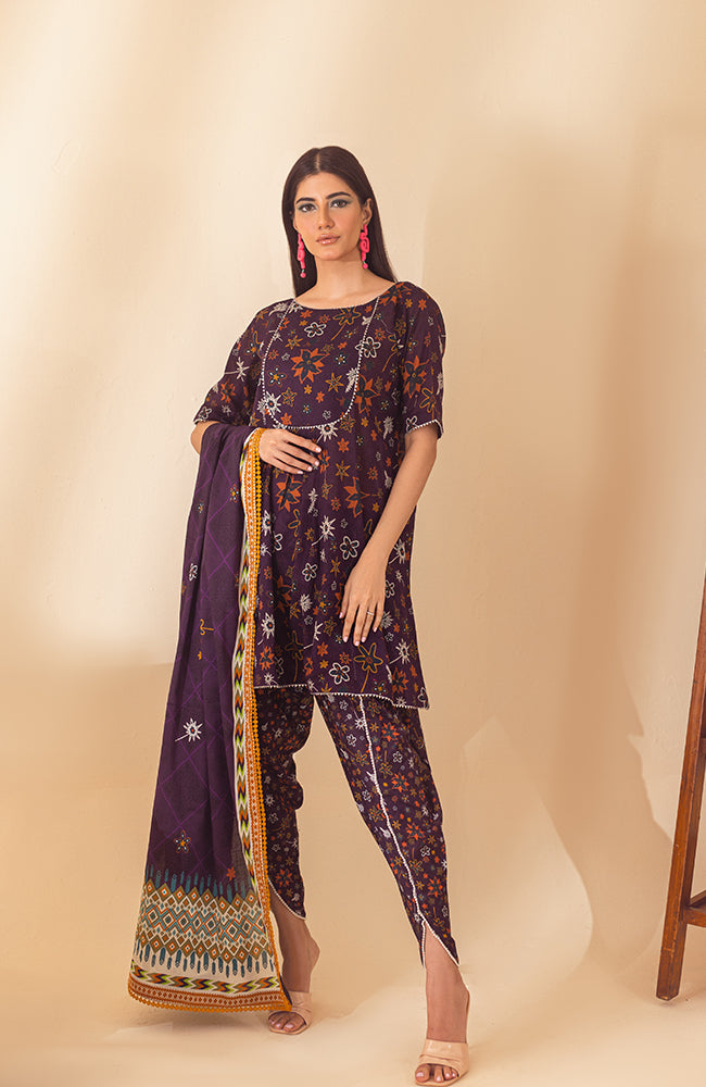 Alzohaib - 3 PIECE UNSTITCHED PRINTED LAWN-CPP-23-03