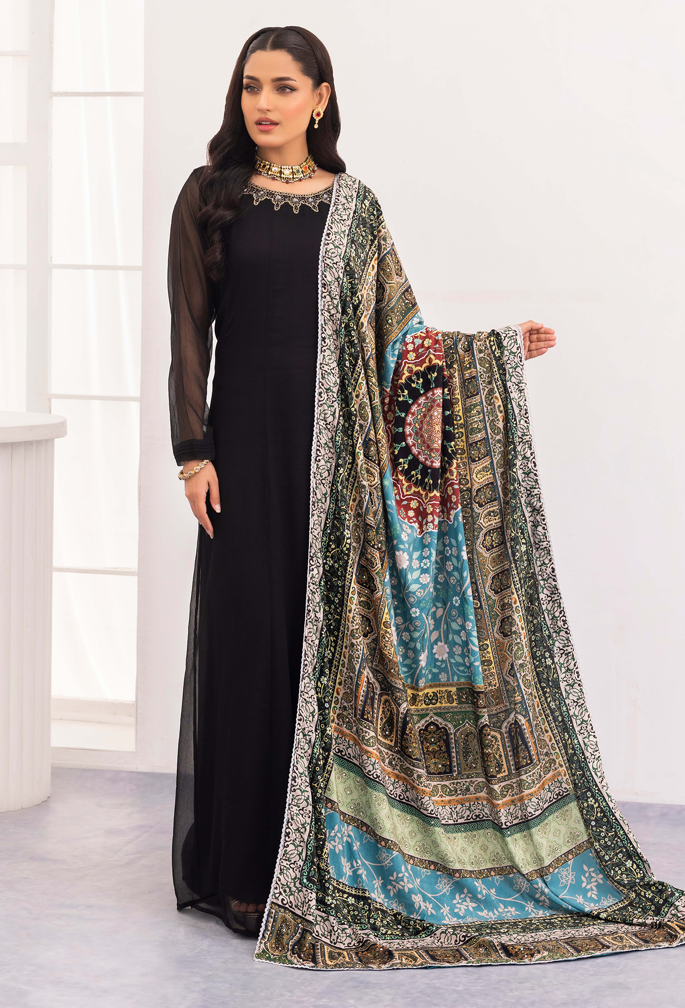 Adan's Libas - Adan's Velvet- Shawl 5439