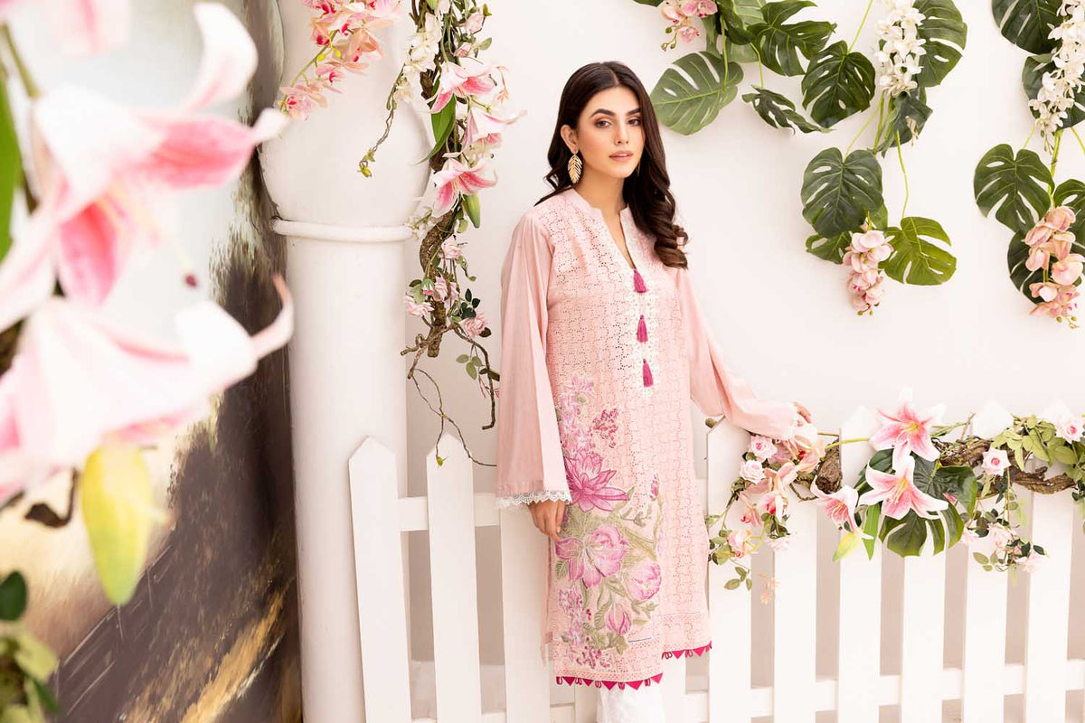 Adan's Libas - Cluim - Embroidered Schiflli Lawn Stitched