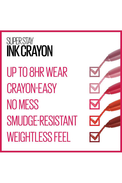 Maybelline New York SuperStay Ink Crayon Lipstick - 55 Make it Happen