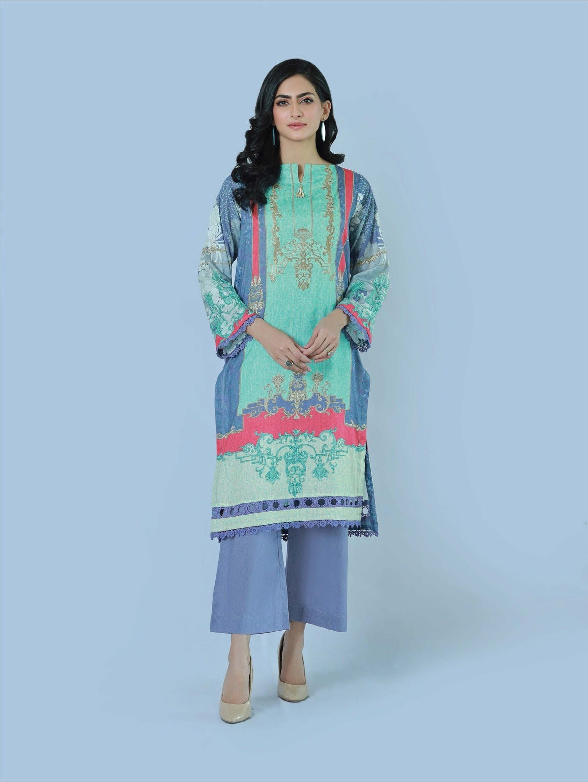 Bareeq Outfits - Vivad Floral 3 Piece Printed Suit