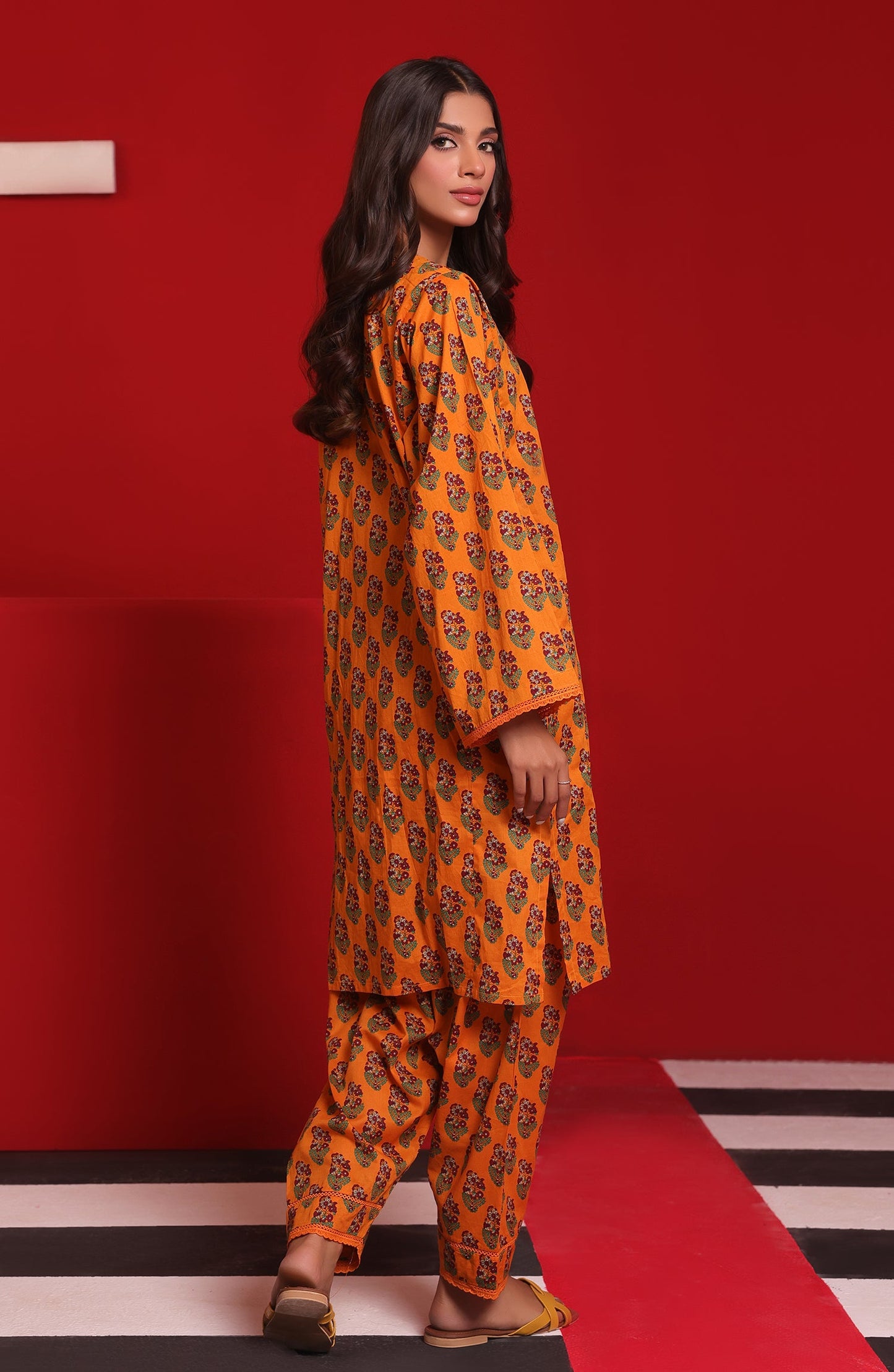 Orient - Stitched 2 Piece Printed Cambric Shirt and Cambric Pant