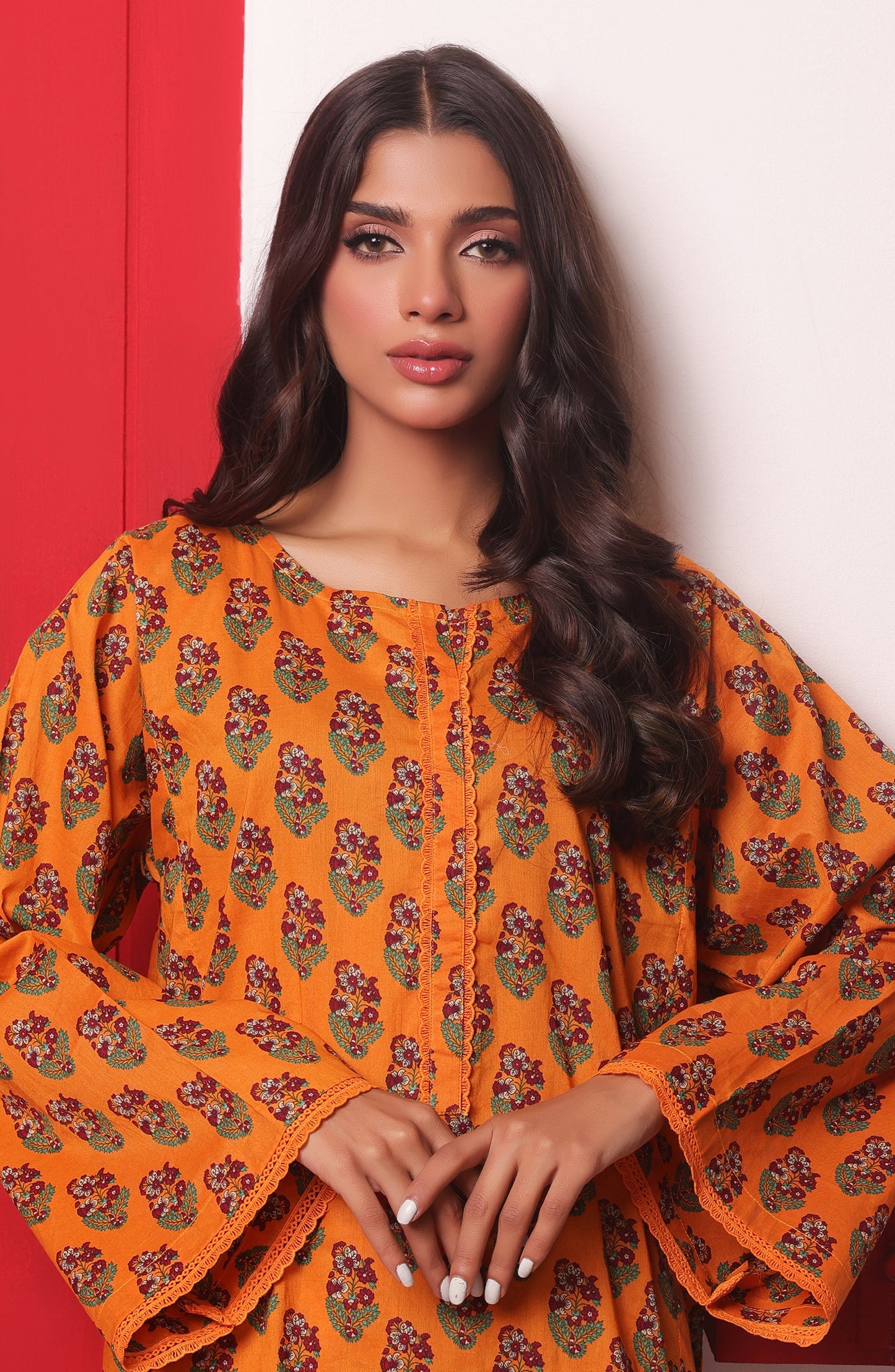 Orient - Stitched 2 Piece Printed Cambric Shirt and Cambric Pant