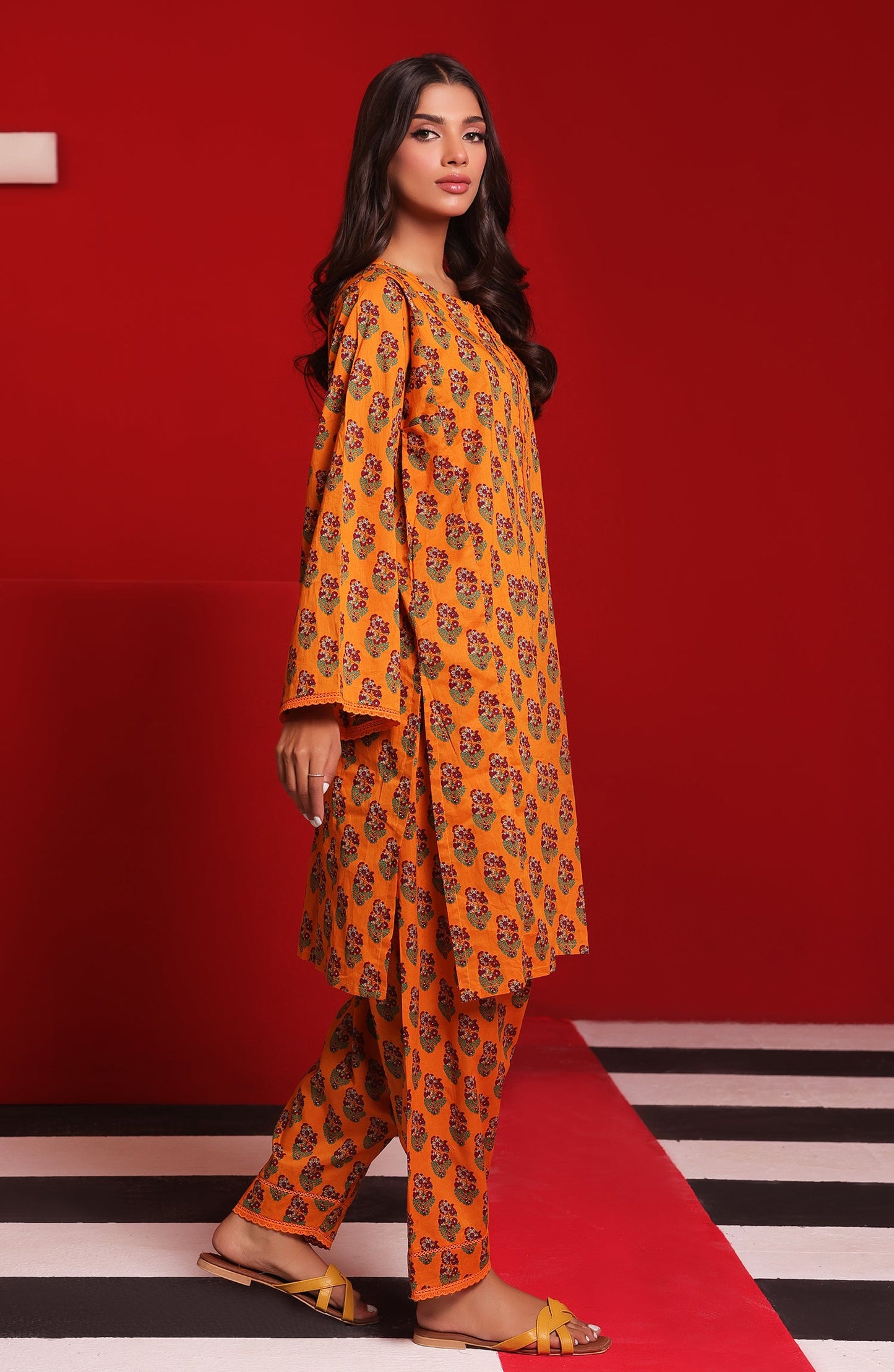 Orient - Stitched 2 Piece Printed Cambric Shirt and Cambric Pant