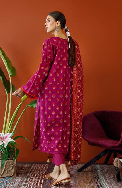 Orient - Unstitched 3 Piece Printed Cambric Shirt , Cambric Pant and Lawn Dupatta