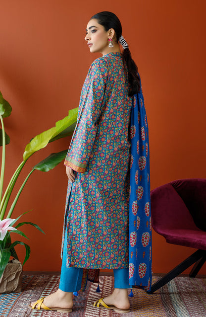 Orient - Unstitched 3 Piece Printed Cambric Shirt , Cambric Pant and Lawn Dupatta