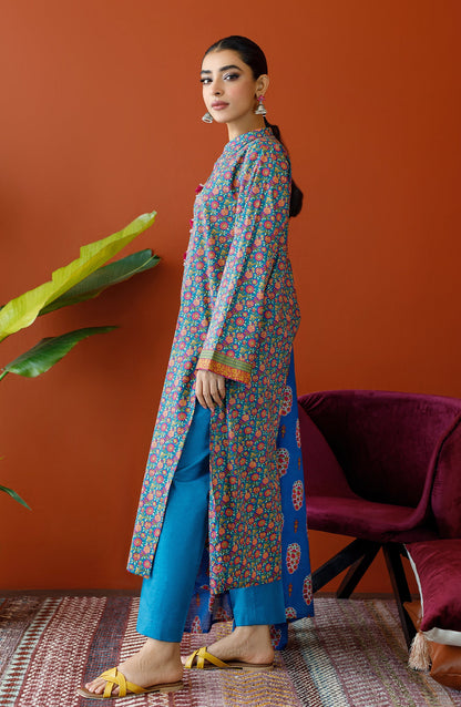 Orient - Unstitched 3 Piece Printed Cambric Shirt , Cambric Pant and Lawn Dupatta
