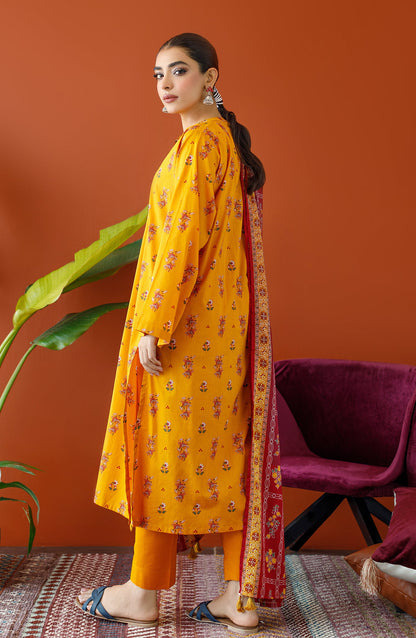 Orient - Unstitched 3 Piece Printed Cambric Shirt , Cambric Pant and Lawn Dupatta