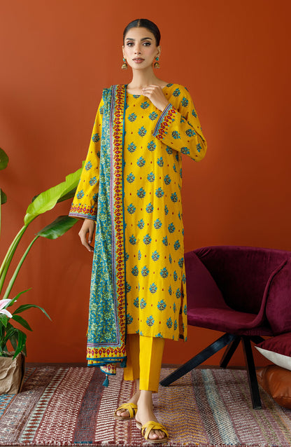 Orient - Unstitched 3 Piece Printed Cambric Shirt , Cambric Pant and Lawn Dupatta