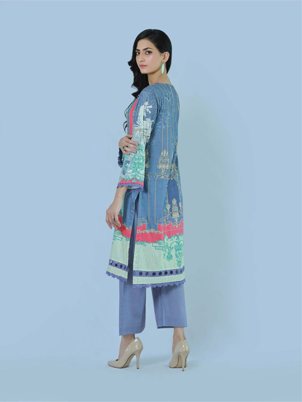 Bareeq Outfits - Vivad Floral 3 Piece Printed Suit