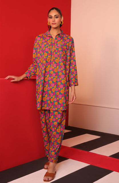 Orient - Stitched 2 Piece Printed Cambric Shirt and Cambric Pant