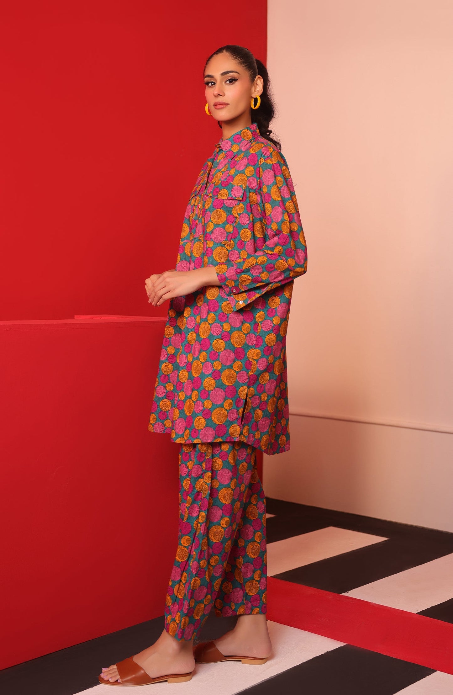 Orient - Stitched 2 Piece Printed Cambric Shirt and Cambric Pant