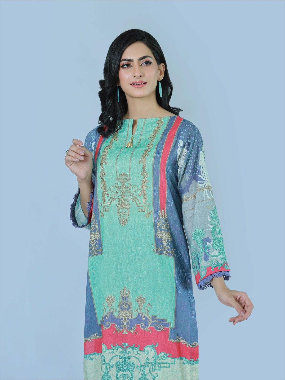Bareeq Outfits - Vivad Floral 3 Piece Printed Suit