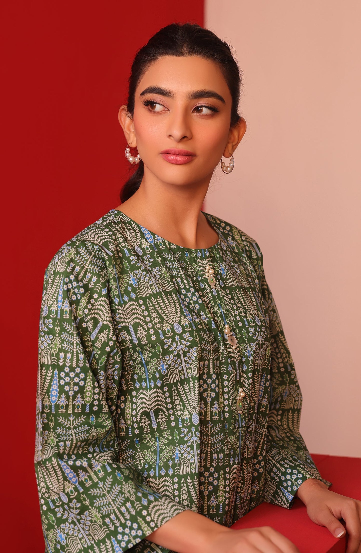 Orient - Stitched 2 Piece Printed Cambric Shirt and Cambric Pant