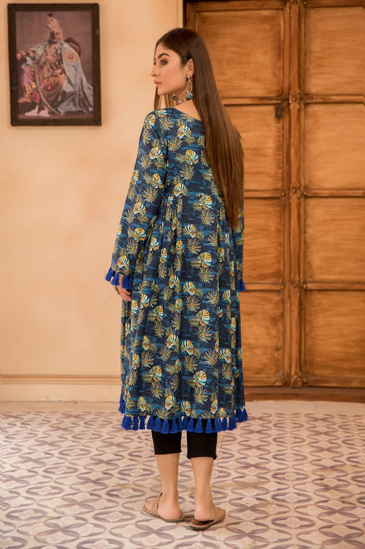 1PC Anarkali Digital Linen Shirt 33