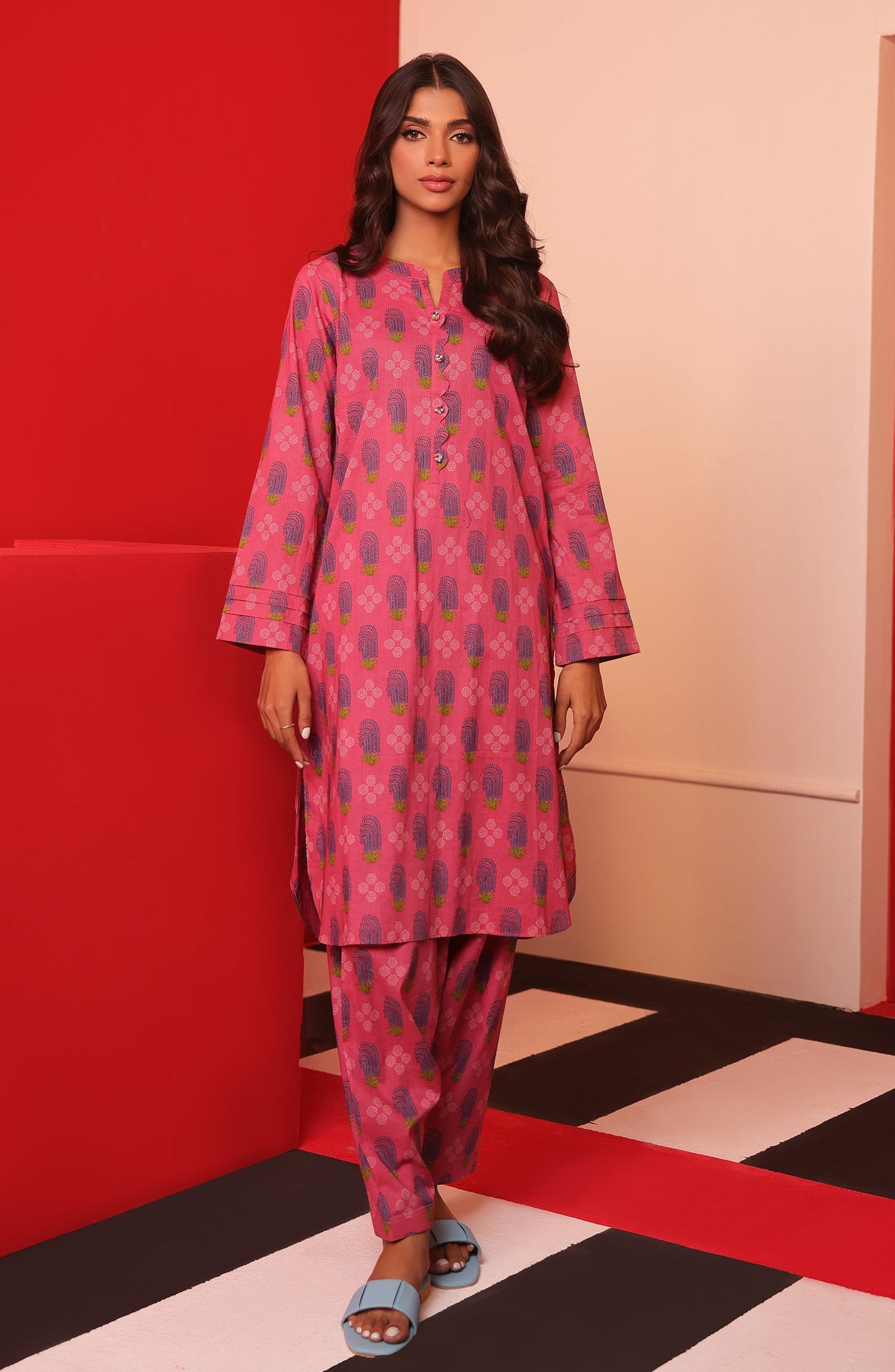 Orient - Stitched 2 Piece Printed Cambric Shirt and Cambric Pant