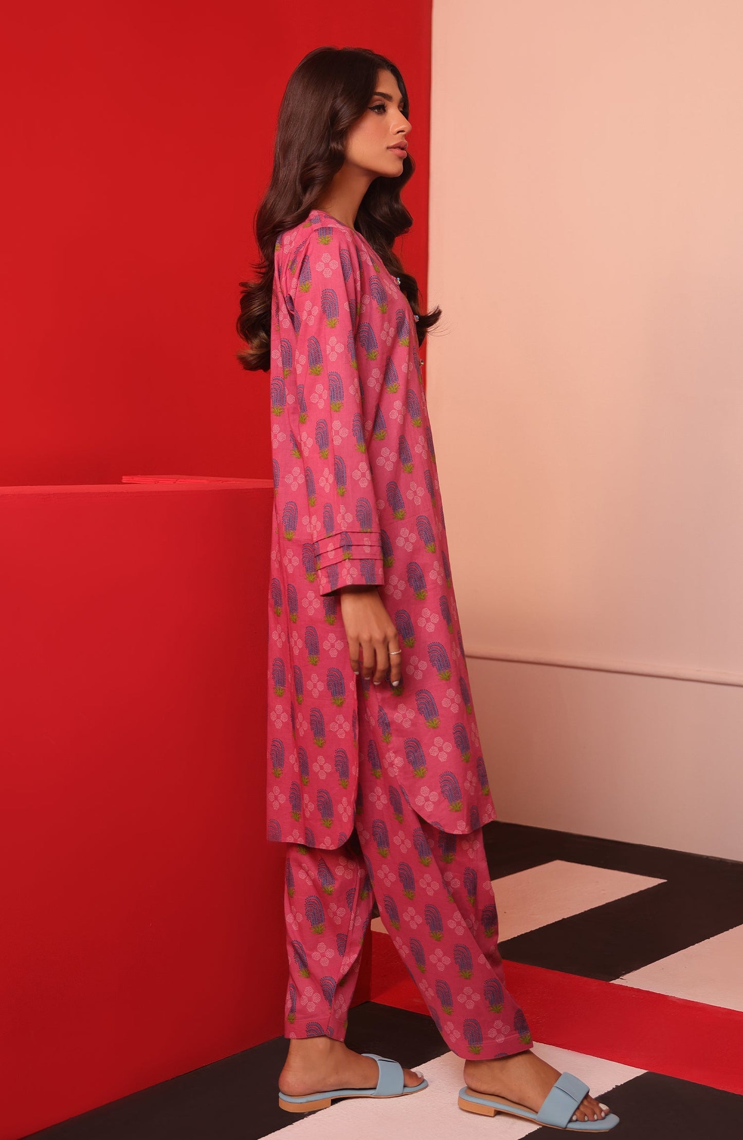 Orient - Stitched 2 Piece Printed Cambric Shirt and Cambric Pant