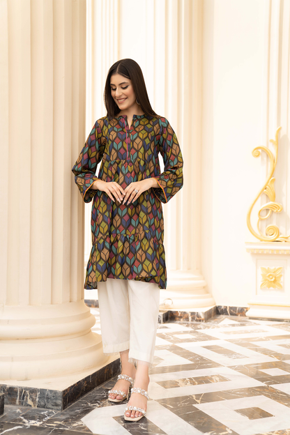 1PC Raw Silk Shirt - 34