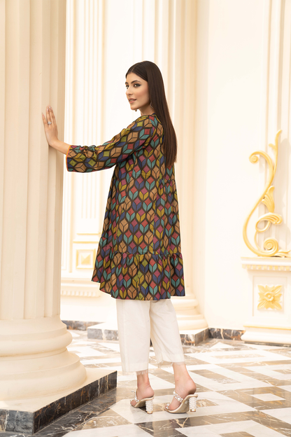 1PC Raw Silk Shirt - 34