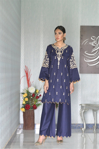 Bareeq Outfits - Cambric Cotton Embroidered 2PCS