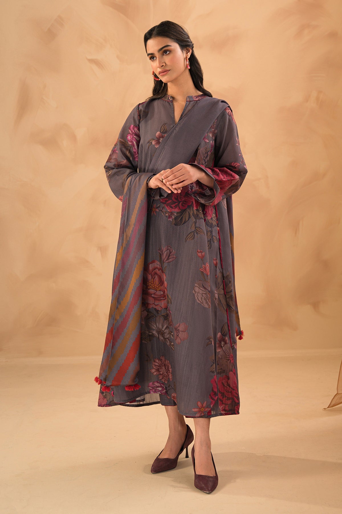 Baroque - DIGITAL PRINTED SLUB KHADDAR UF-474