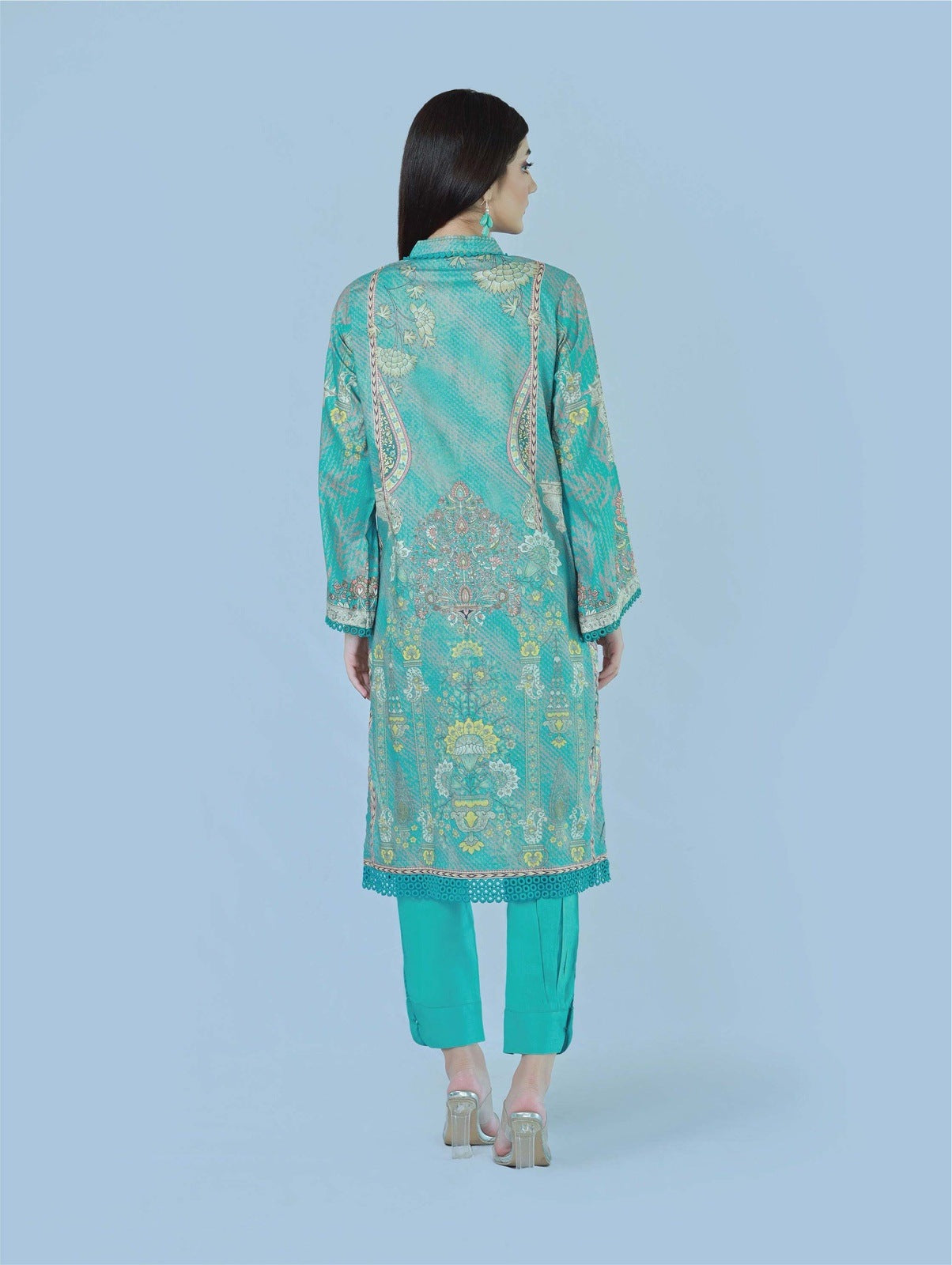 Bareeq Outfits - Trible Charm 3 Piece Printed Suit