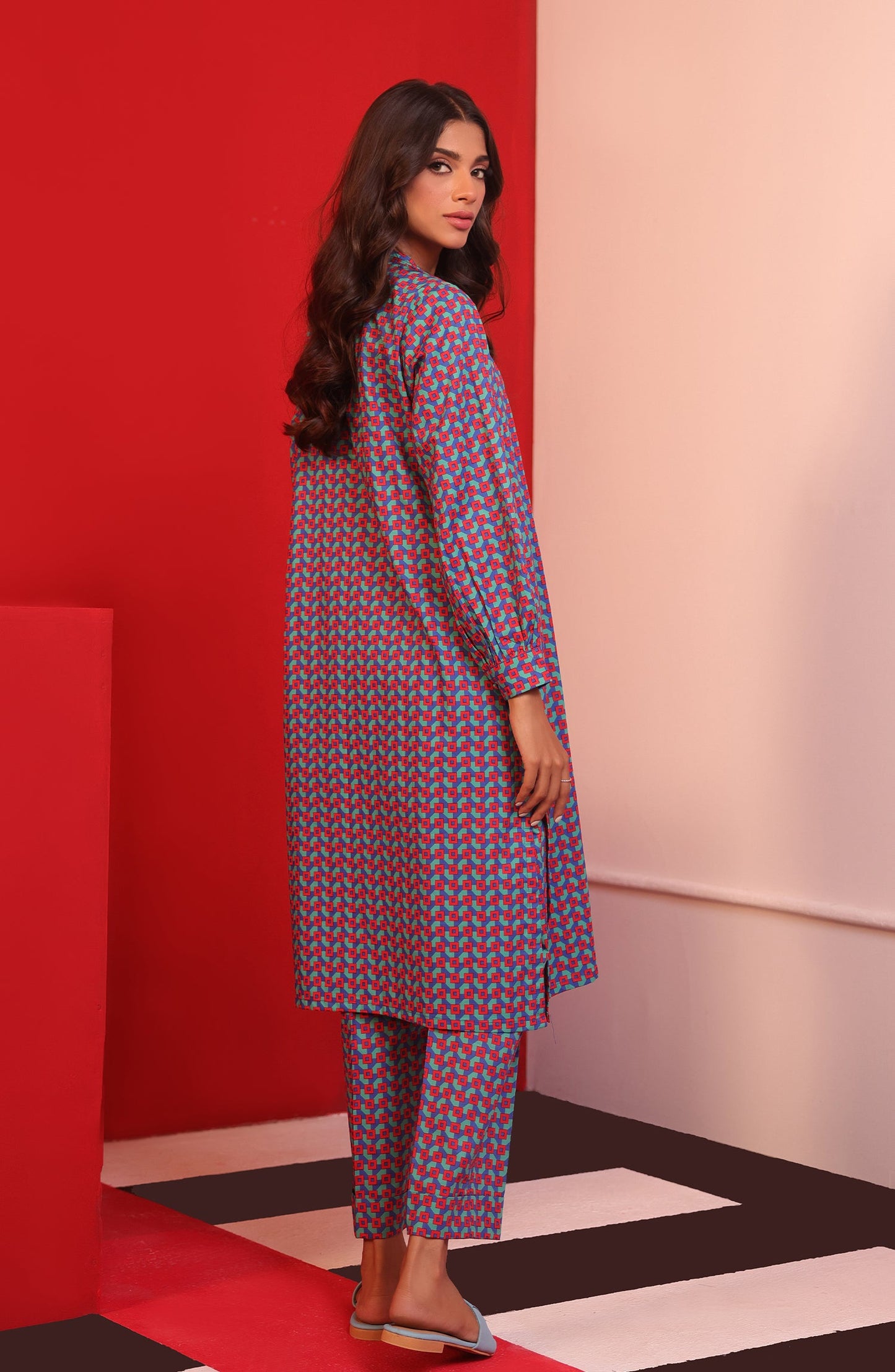 Orient - Stitched 2 Piece Printed Cambric Shirt and Cambric Pant
