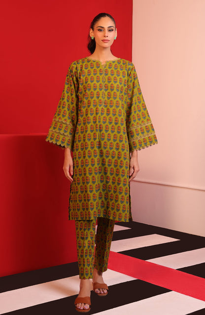 Orient - Stitched 2 Piece Printed Khaddar Shirt and Khaddar Pant