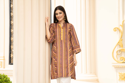 1PC Raw Silk Shirt - 36