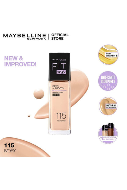 Fit Me Dewy Smooth Foundation | 115 Ivory