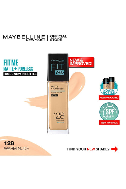 Fit Me Liquid Foundation|128 Warm Nude