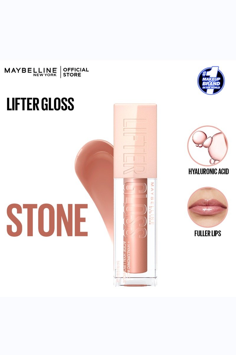 Maybelline New York Lifter Gloss Hydrating Lip Gloss with Hyaluronic Acid - 008 Stone