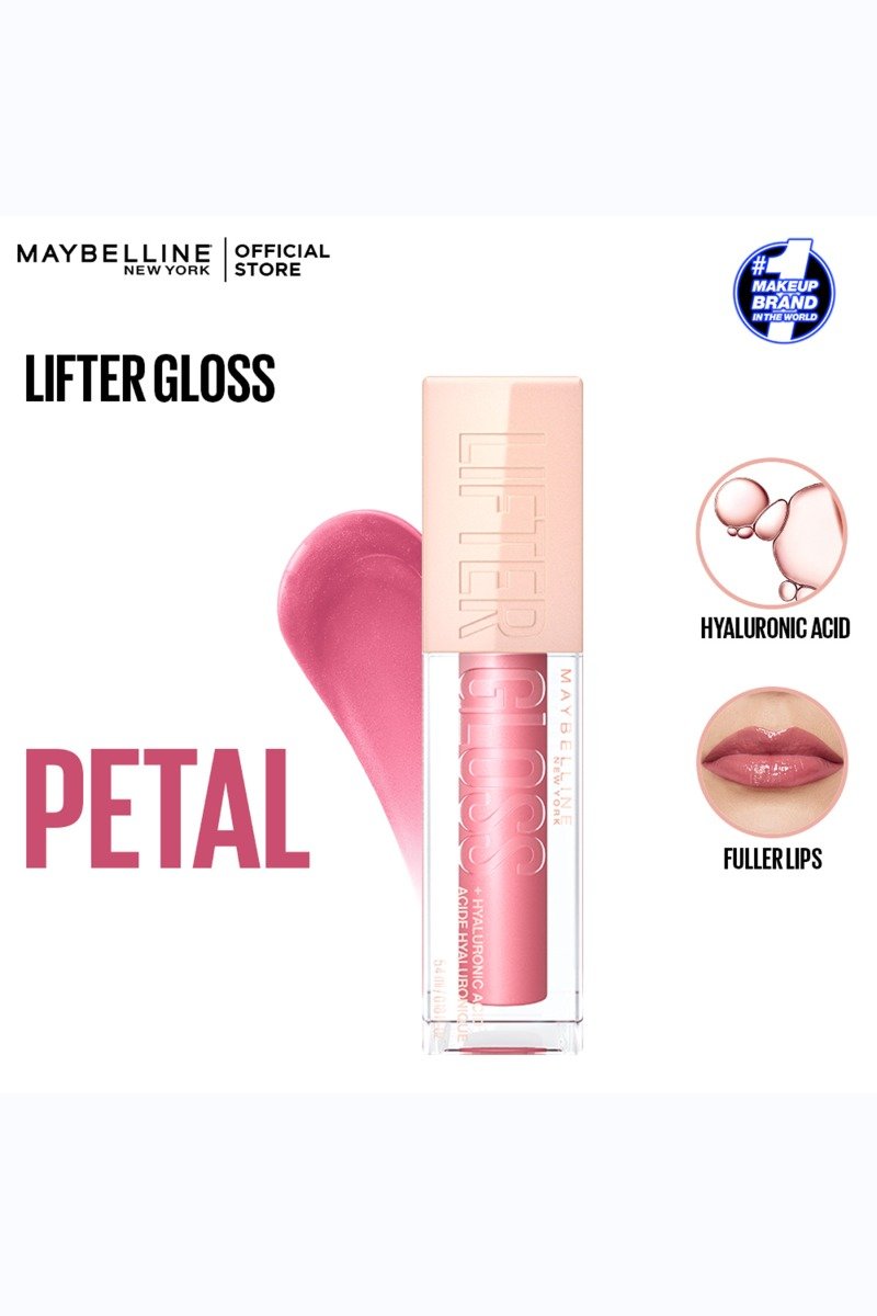 Maybelline New York Lifter Gloss Hydrating Lip Gloss with Hyaluronic Acid - 005 Petal