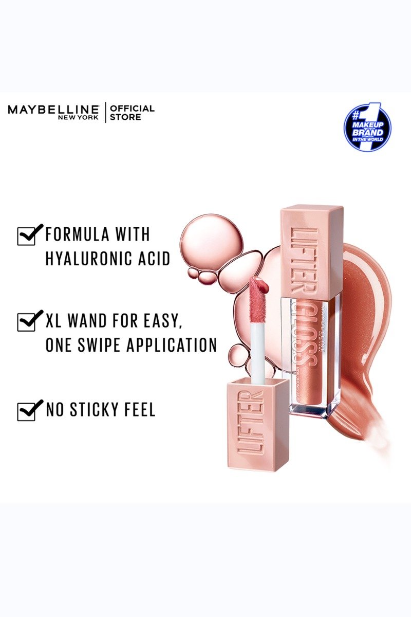 Maybelline New York Lifter Gloss Hydrating Lip Gloss with Hyaluronic Acid - 005 Petal