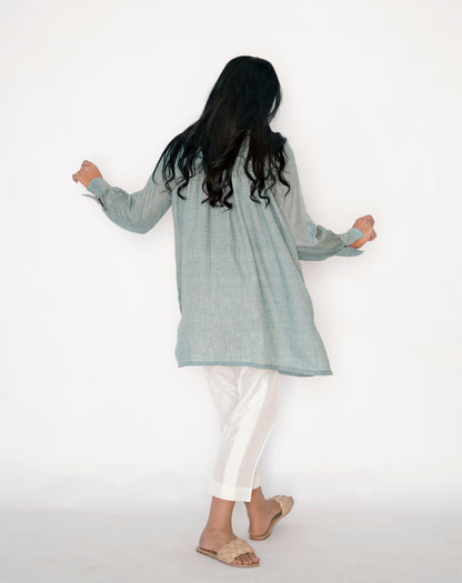 Ayesha Naveed - Mila shirt light teal