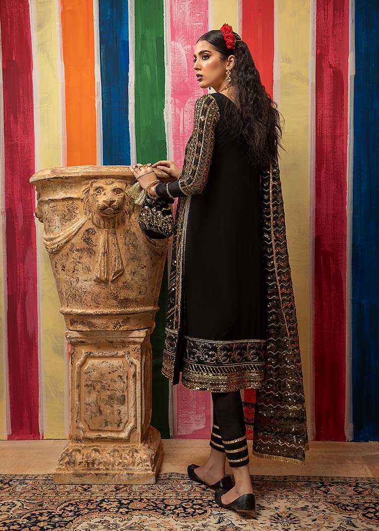Mahum Asad - Embroidered Border Saari