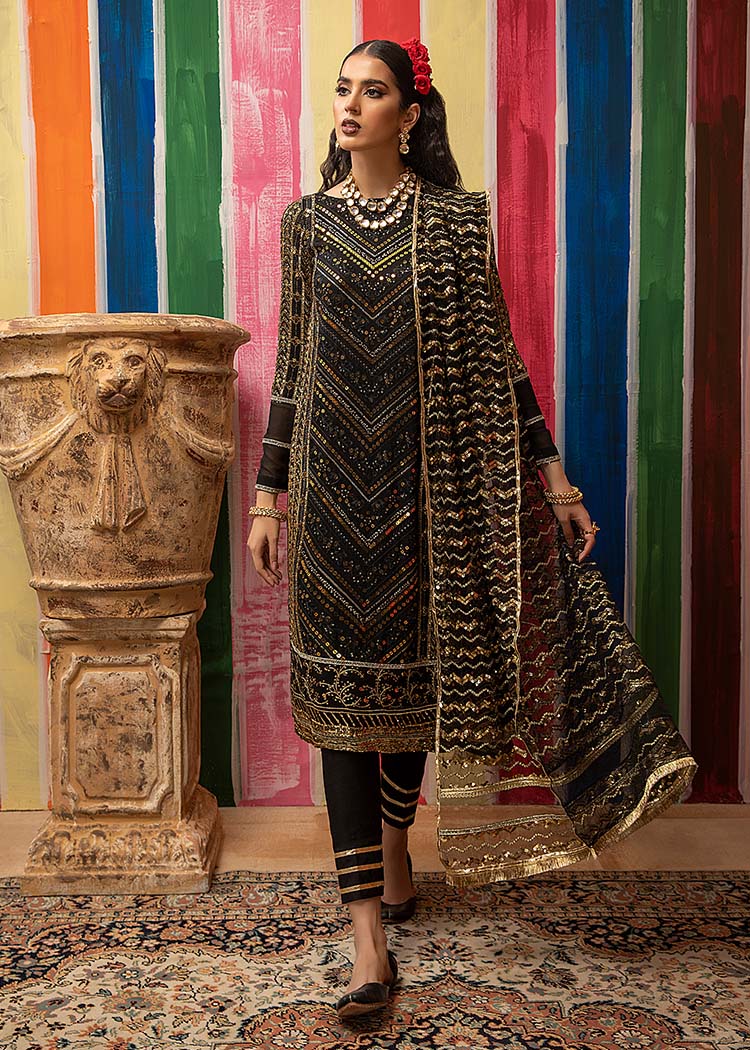 Mahum Asad - Embroidered Border Saari