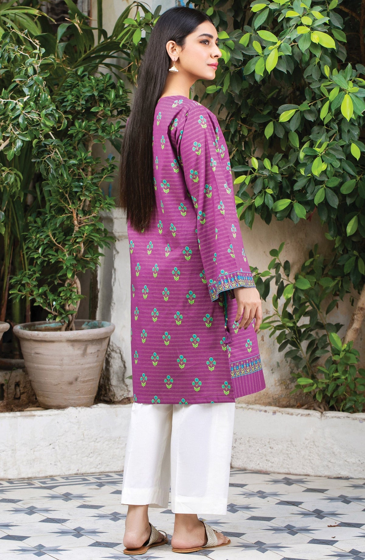 Orient - Unstitched 1 Piece Printed Zari Stripe Shirt