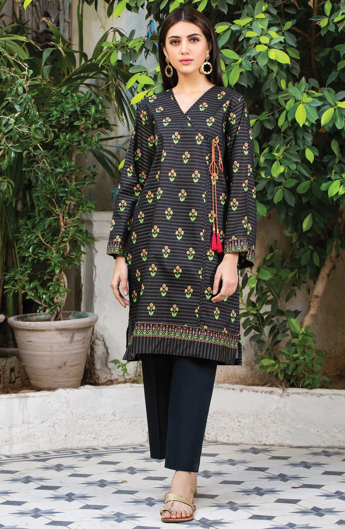 Orient - Unstitched 1 Piece Printed Zari Stripe Shirt