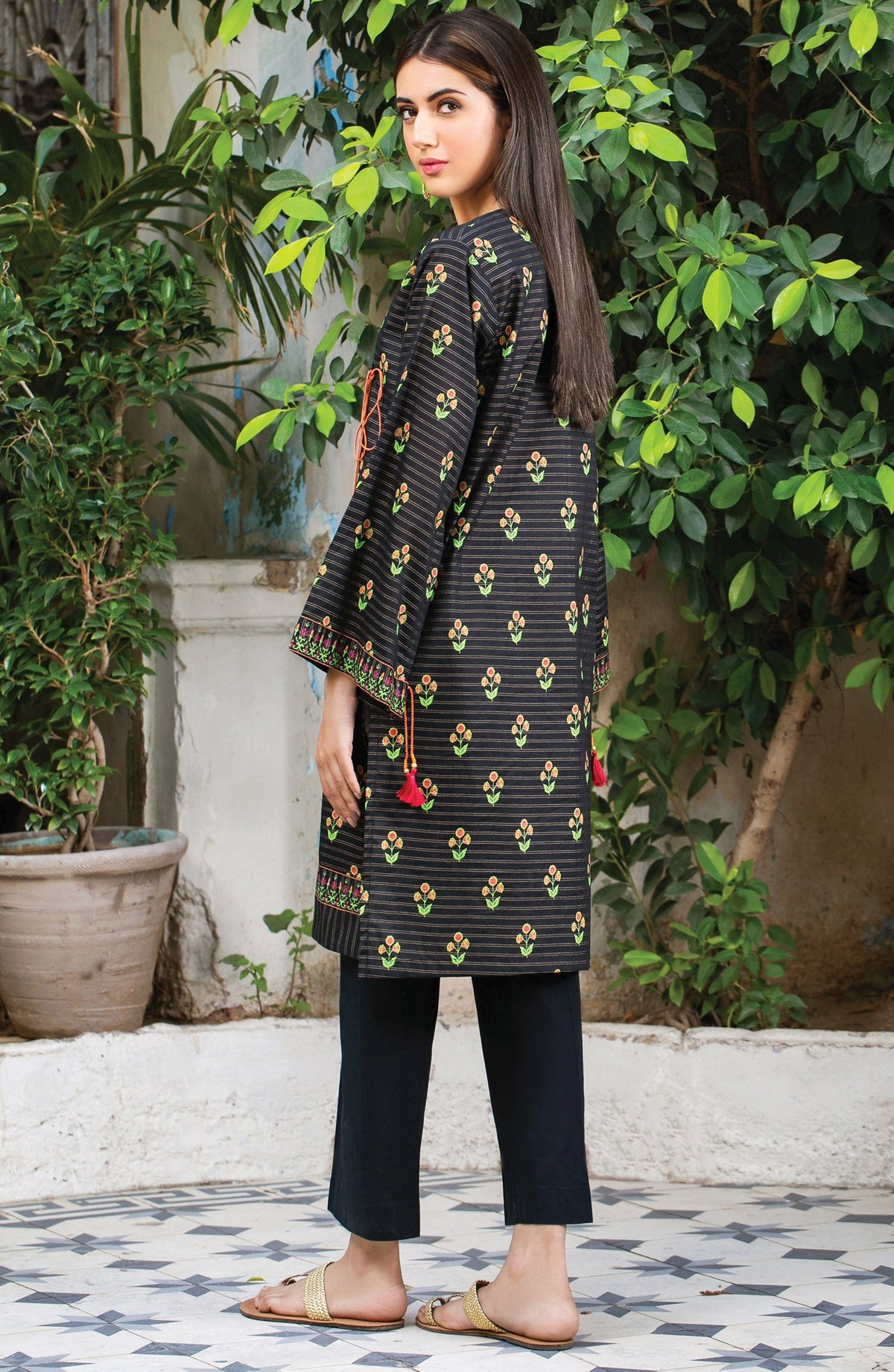Orient - Unstitched 1 Piece Printed Zari Stripe Shirt