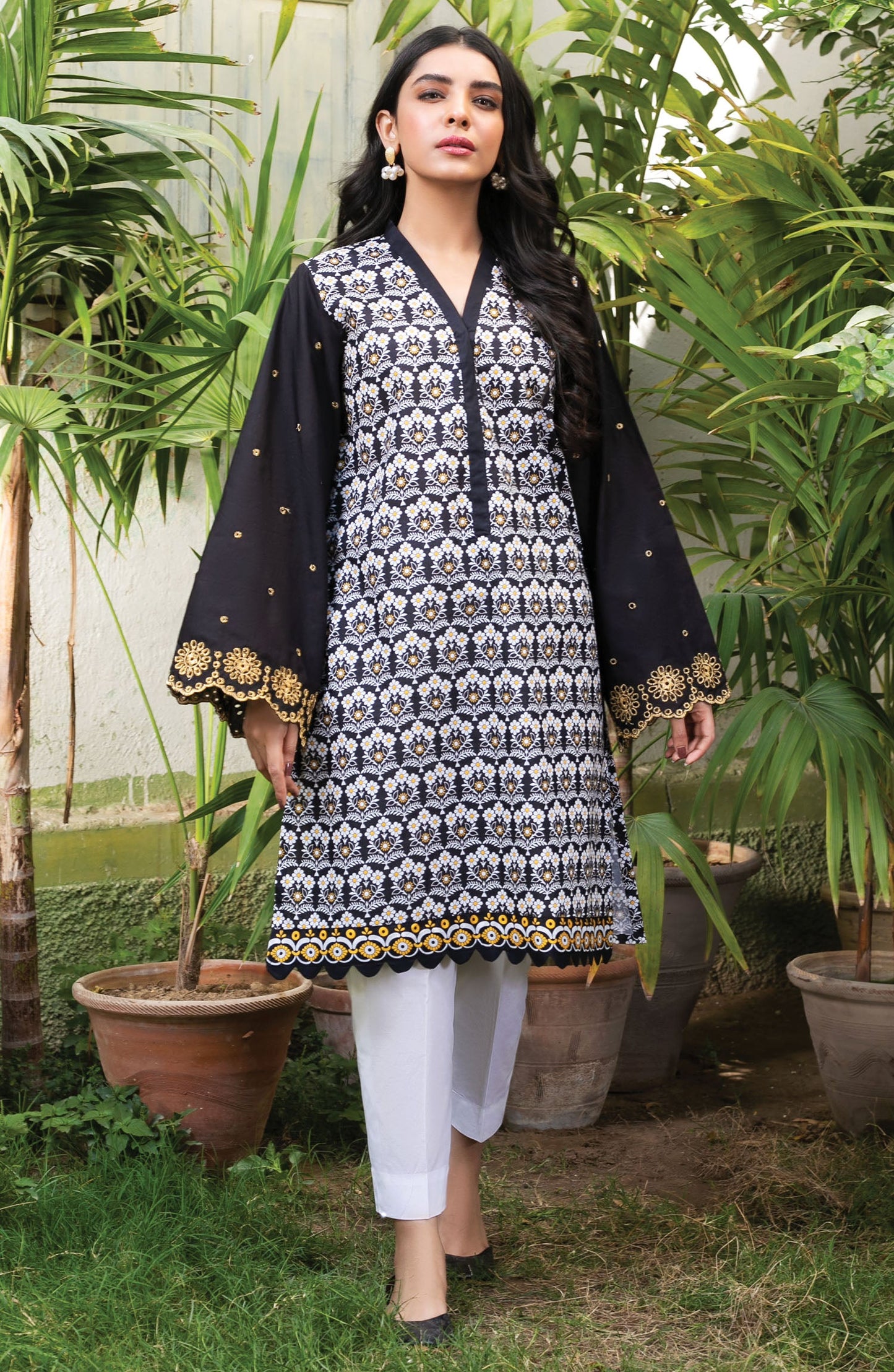 Orient - Unstitched 1 Piece Embroidered Lawn Shirt