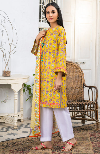 Orient - Unstitched 2 Piece Printed Lawn Shirt Dupatta