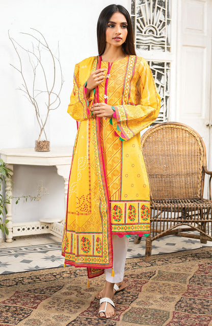 Orient - Unstitched 2 Piece Printed Lawn Shirt Dupatta