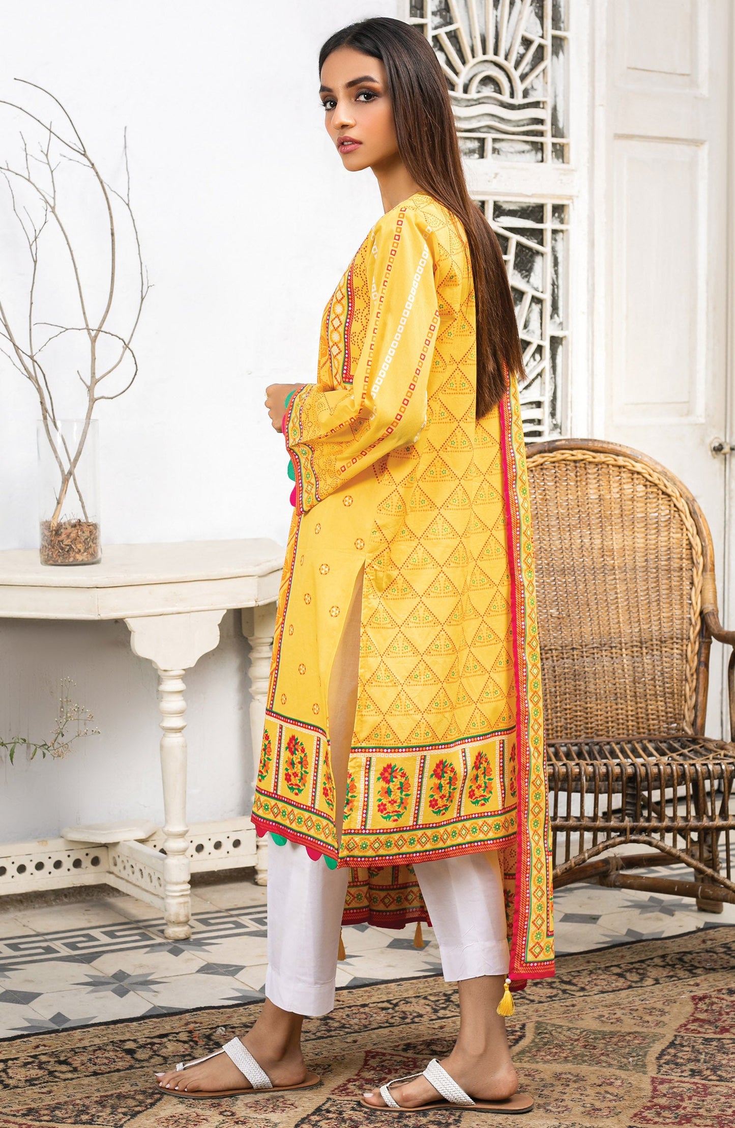 Orient - Unstitched 2 Piece Printed Lawn Shirt Dupatta