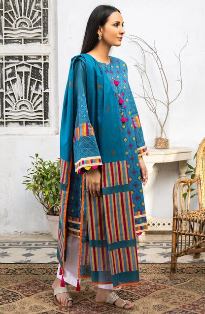 Orient - Unstitched 2 Piece Embroidered Lawn Shirt Dupatta